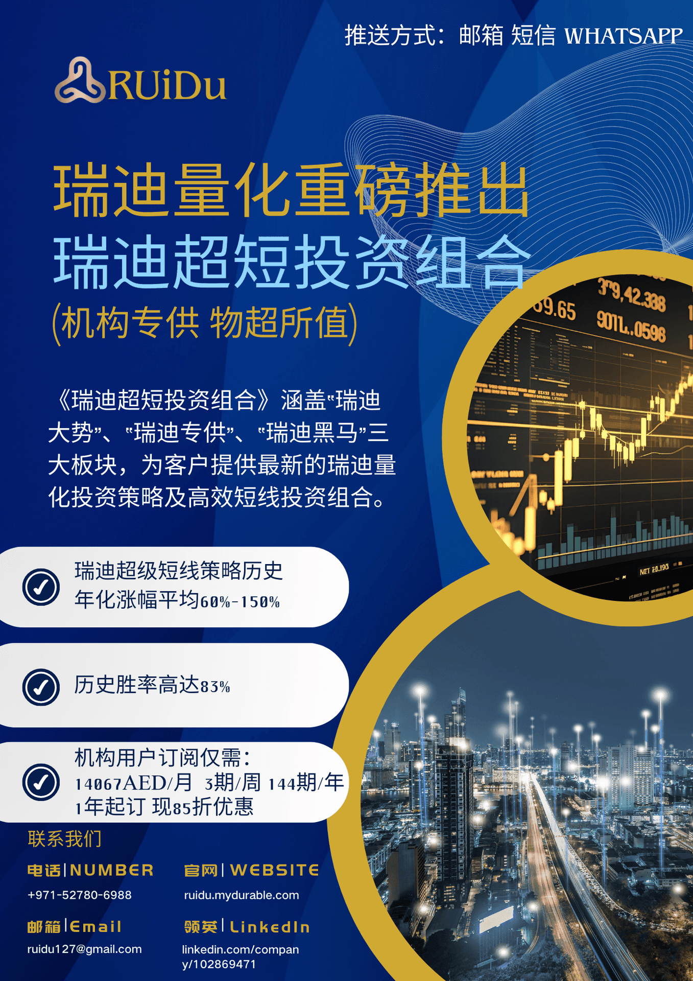 瑞迪超短投资组合 机构版